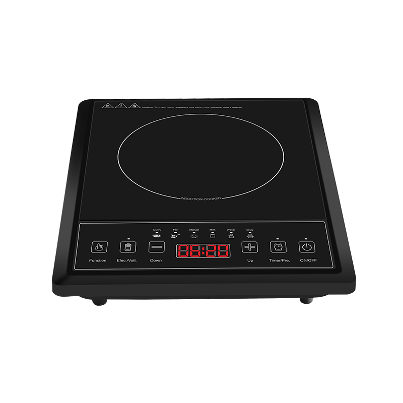 A13 Pojedynczy indukcja indukcyjna Cook Ultra-cienkie płyty indukcyjne, 8-poziomowa zasilanie i regulacja temperatury z czarnym polerowanym szklanym panelu