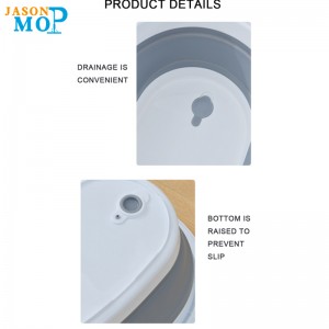 Jason Składany wiadrona żelu krzemionkowym z uchwytem Car Mycie Wiadro Wędkarskie Składany zbiornik wodny i Wiadro oszczędzające miejsce