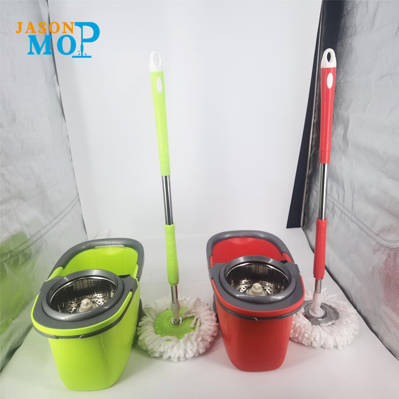 Squeeze Hand Free Spin Mop wiadro z uchwytem rozciągliwym ze stalinierdzewnej Mokro czyszczenie suchej podłogi 360 obrotowych głowic