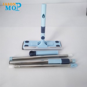 2021 Szklany skrobak teleskopowy pręt ze stalinierdzewnej Wydłużony domowy dwustronny pędzel do czyszczenia pędzla