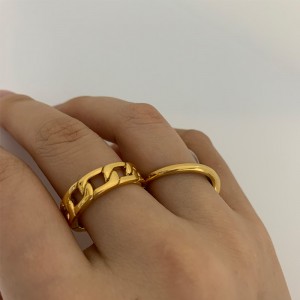 EUROPEJSKI I Amerykańska Moda Podziałek ze stalinierdzewnej Pierścień łańcuchowy