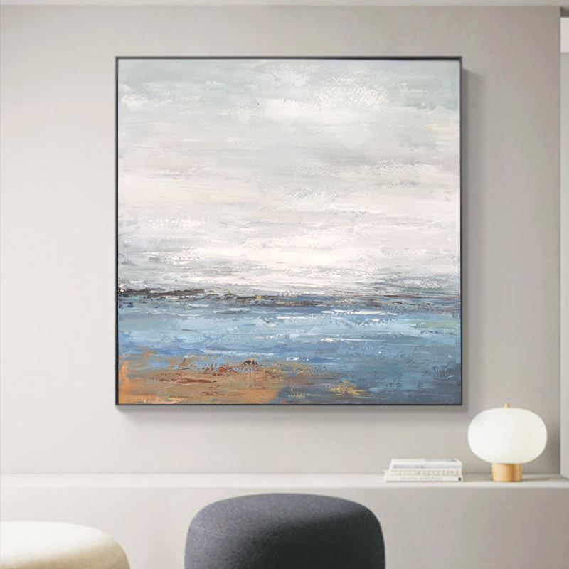 Seascape Pure Handmade Abstract Grafika Obrotowy Malarstwo Akrylowe Dekoracje Ścienne Płótno Obraz olejny do salonu