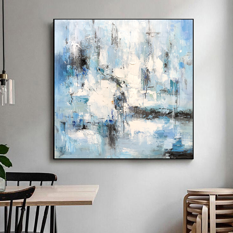 Tableau Decoratif 100 Handmade Abstrakcyjna Grafika ścienna Oprawiona akrylowa dekoracja Obraz olejnyna płótnie do sypialni