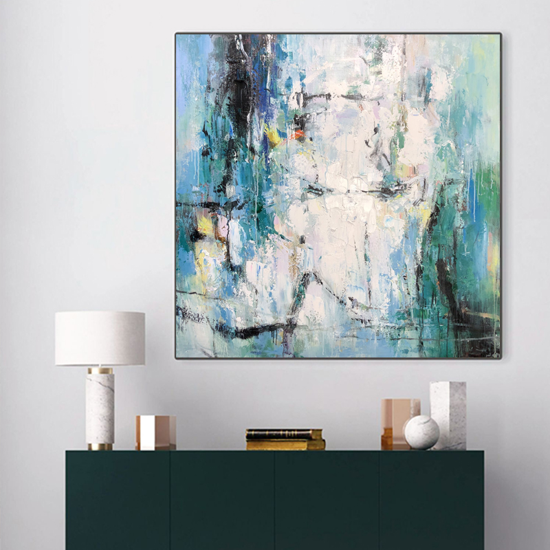 100 Ręcznie Dostosowane Akrylowe Malarstwo Płótno Streszczenie tekstury Wall Decor Oil Wiszące Malarstwo Grafika
