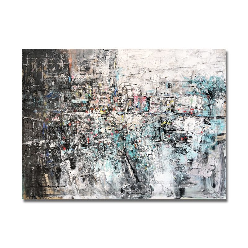 New Arrival 100% Handmade Contemporary Abstract Oil Obraz Office Home Office Decoration Art Praca