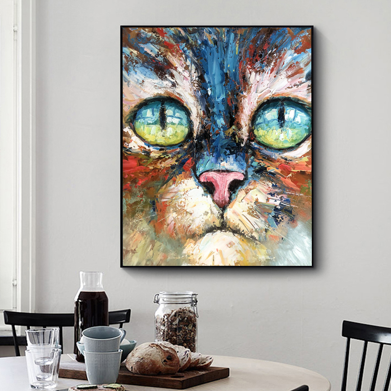 Ręcznie Modern Home Decor Płótno Malarstwo Abstrakcyjna grafika Zwierząt Obraz Olejnyna płótnie