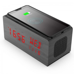 FB-CR88780X Radio Clock Bluetooth z ładowarką bezprzewodową Qi