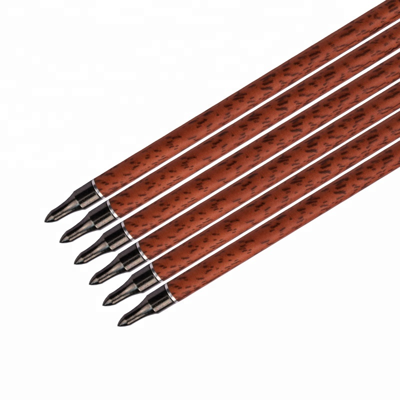 Elong Outdoor 120077 ID6.2mm SP400 Red Drewniana strzałka węgla z fotografowaniem łucznictwa piór