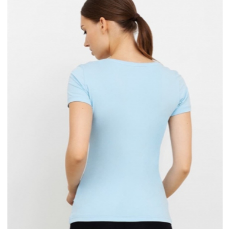 Slim Fit T-shirt w jasnoniebieskim