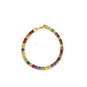 Europejska i amerykańska moda miedź platerowana bransoletka złota 18k