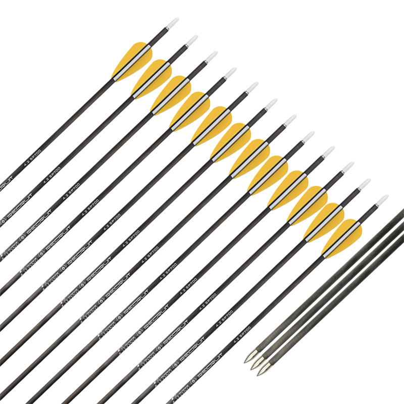 Elong Outdoor 110322 ID4.2mm SP700 Włókno węglowe Arrow Łucznictwo Recurve Bow Fotografowanie