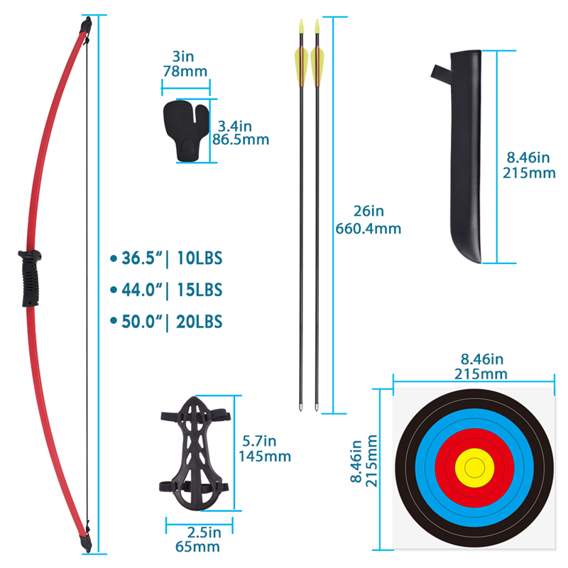 210038 łucznictwo Nika 44 cala 15 funtów młodzieżowy łuk dla Archer Outdoor&indoor Target strzelanie