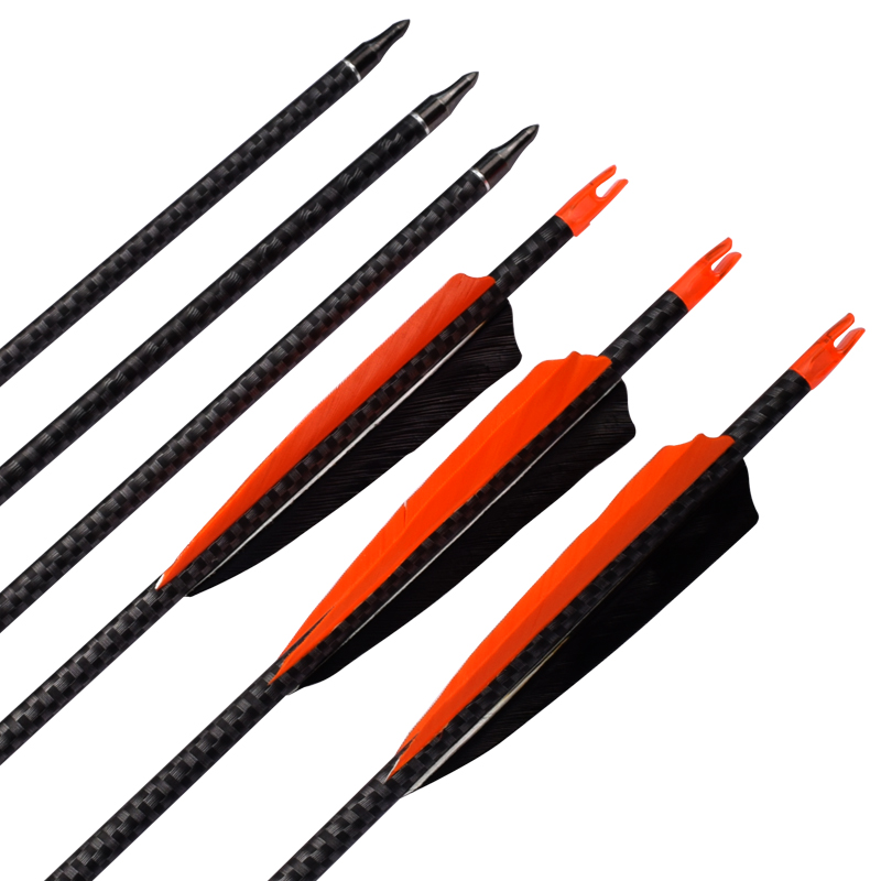 Elong Outdoor 110245 ID6.2mm SP500 3K Strzałka węgla z strzelaniem z łuku piórko