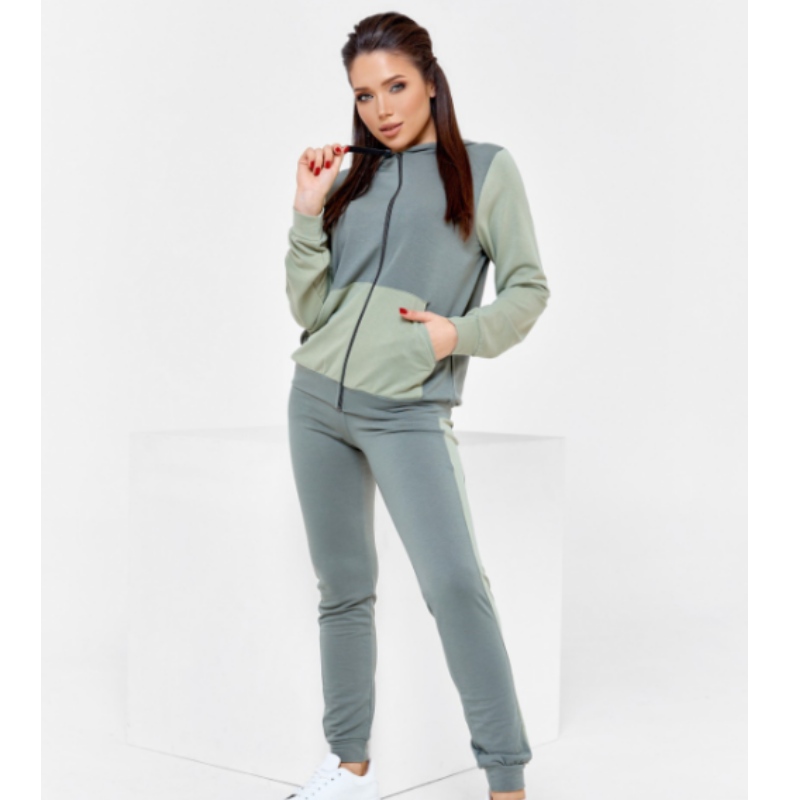 Bluza z dzianiny z kapturem i kieszeniami