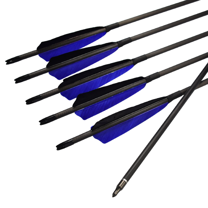 Elong Outdoor 114454 ID6.2mm SP500 30 cali włókna węglowa Strzałka Turcja Piórka łucznictwo strzelanie