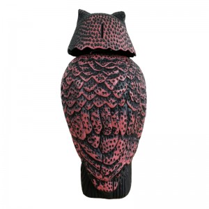 Realistyczne Ptak Foler Plastikowy Sowa Strachna wróble z obracającą głową i dźwiękiem dla ogrodowego jarda Ptak Respellent Outdoor Pest Control