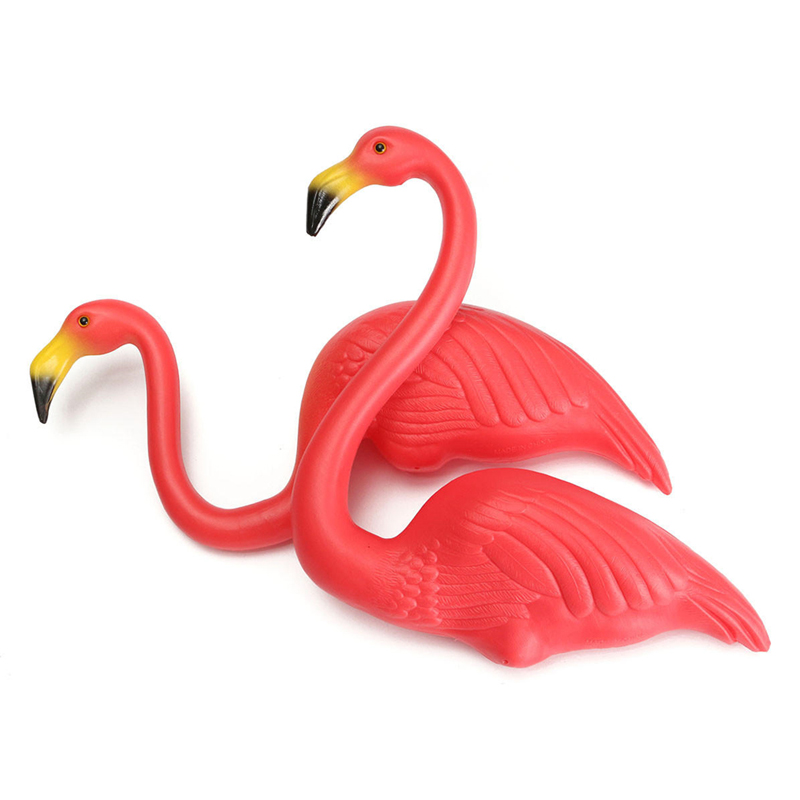 Różowy Flamingo Plastikowy Yard Garden Garden Art Ornament Retro Toy Decor