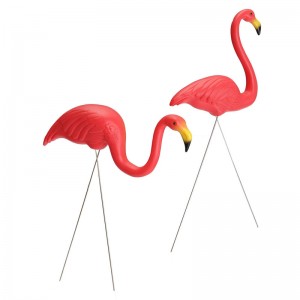 Różowy Flamingo Plastikowy Yard Garden Garden Art Ornament Retro Toy Decor
