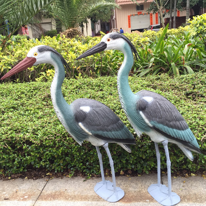 Blue Heron Decoy Plastic Yard Garden Garden Art Ornament Decor Decor