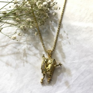 Naszyjnik inkrustowany Cyrkon SpongeBob Hip Hop