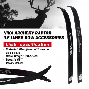 Nika Archery 270007 25h @ 68inch ILF Łucznictwo Recurve Bow Klimb dla powtarzania łuku ustawione docelowe polowanie i strzelanie