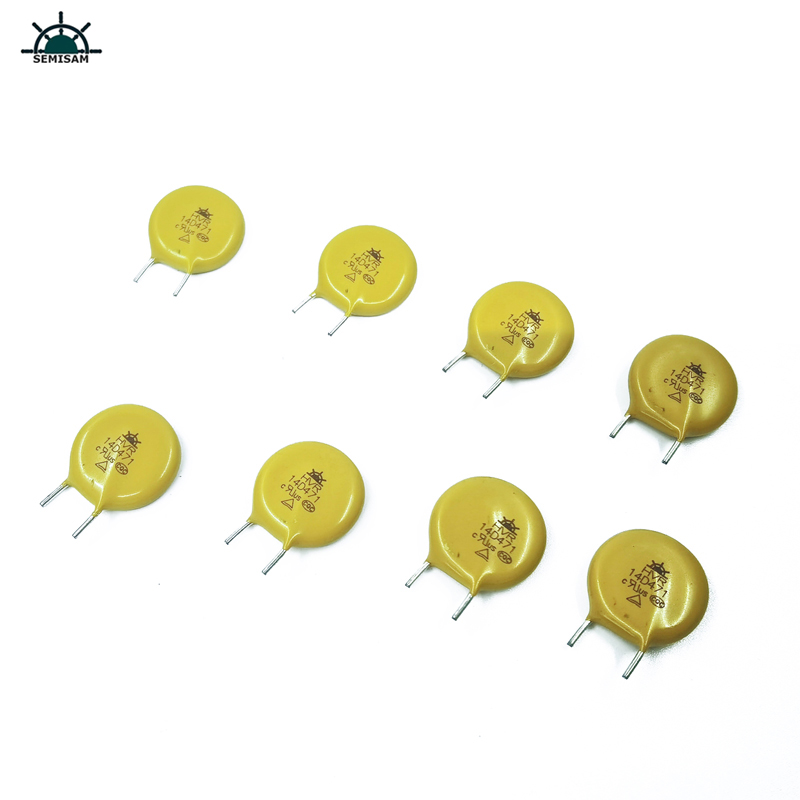 Producent Chiny Istniały produkty, żółty Cut Short Kink MOV Resistor14mm 14d471 470V Varistor MOV