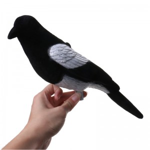 Plastic Flocked Magpie Decoy Bait Strzelca Pułapka Pułapka Polowanie Decoy Bird Do Outdoor Polowanie Akcesoria