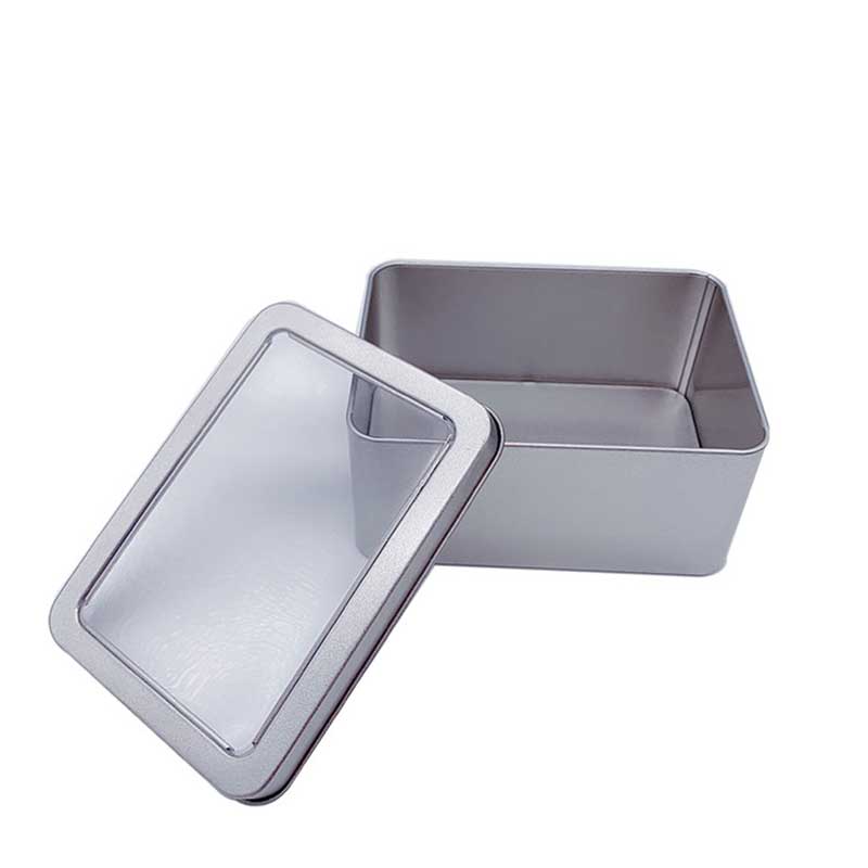 Okno Kwadratowy Metalowy Pudełko Pole Tin 125 * 90 * 60mm