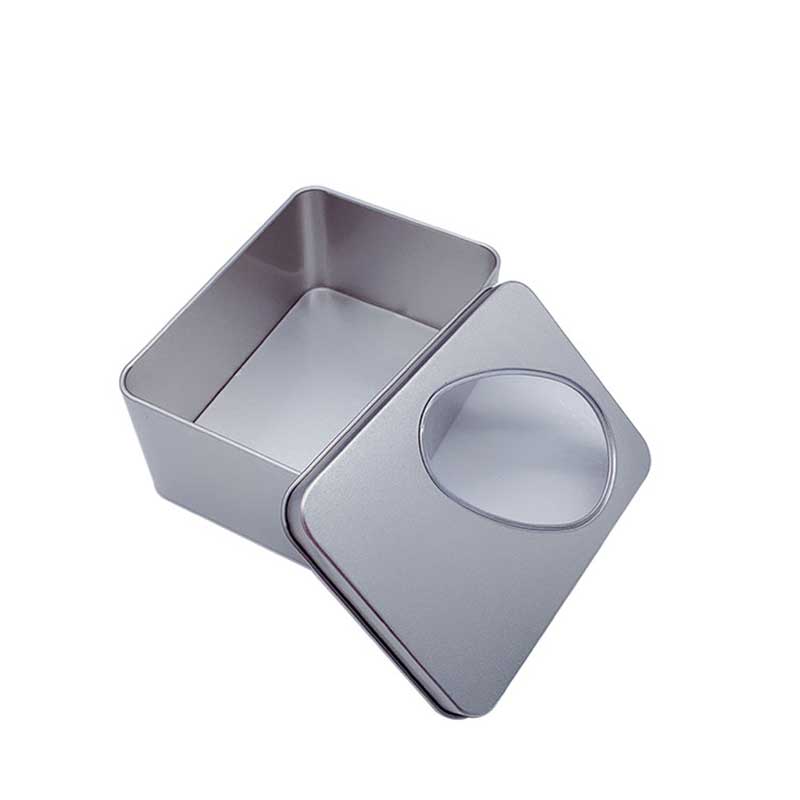 Okno Kwadratowy Metalowy Pudełko Pole Tin 125 * 90 * 60mm
