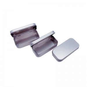Frosted Małe metalowe pudełko Pudełko Tinplate Box z pokrywką 80 * 38 * 20mm
