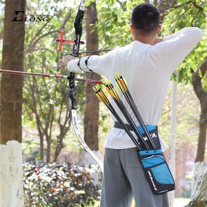 Nika Archery 430023 Łucznictwo Arrow Quiver Canvas Depozyt Strzałki Talii Wiszące Pojedyncze ramię do strzelania Akcesoria myśliwskie