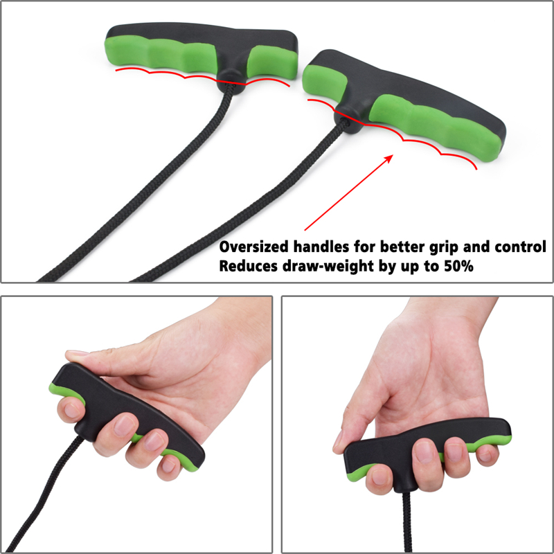 Nika Archery 454012 Crossbows Rope Podwójny uchwyt do łucznictwa Związek Bow Fotografowanie Crossbows Rope Cocker Aid Cocking String Tool