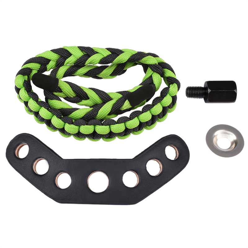 Elong Outdoor 470015 Wrist Sling Leather Metal Gret Green Archery Związek Łuk Fotografowanie Polowanie