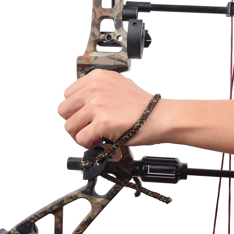 Elong Outdoor 470017 Wrist Sling Brown Color Skórzany Metalowy Gromet do łucznictwa Związek Bow Fotografowanie