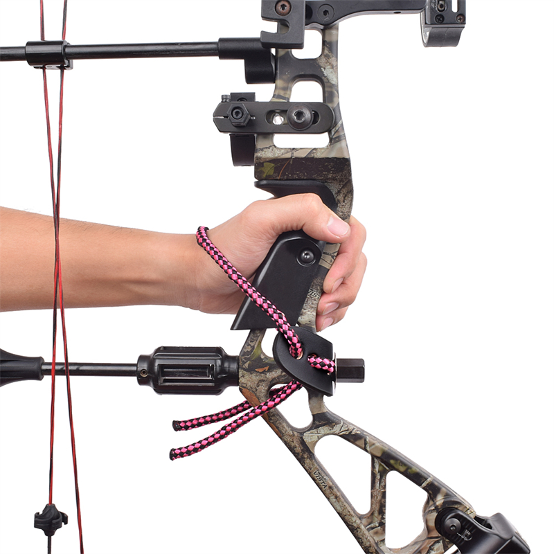 Elong Outdoor 470019 Slingnanadgarstek Różowy Kolor Skórzany Metalowy Gromet Łucznictwo Związek Bow Fotografowanie Używanie