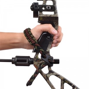 Elong Outdoor 470020 Slingnanadgarstek Ciemnozielony Kolor Skórzany Metalowy Gromet dla łucznictwa Łuk Fotografowanie