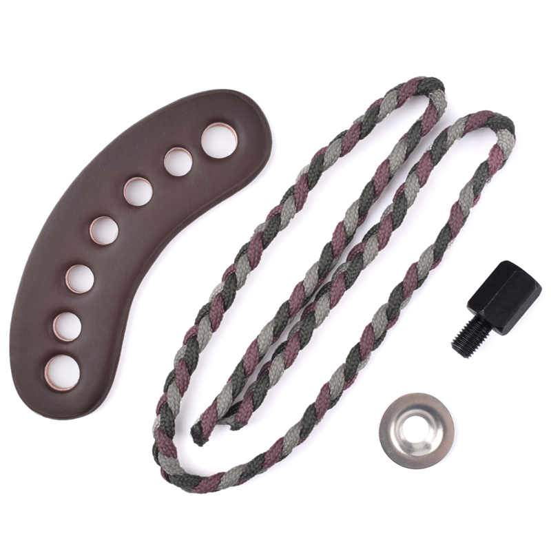 Elong Outdoor 470011 Wrist Sling Leather Metal Gret Grey Color do łucznictwa Związek Fotografowanie