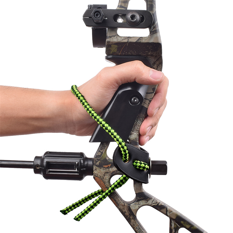 Elong Outdoor 470012 Slingnanadgarstek Zielony Kolor Skórzany Metalowy Gret Łucznictwo Związek Bow Fotografowanie Sprzęt