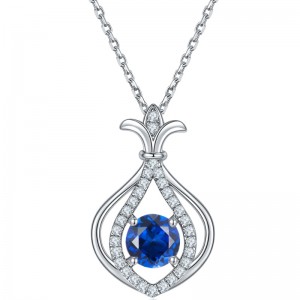 Nowa Biżuteria 925 Sterling Silver Rhod Plating Cubic Cyrkon Naszyjnik Dla Kobiet Prezent