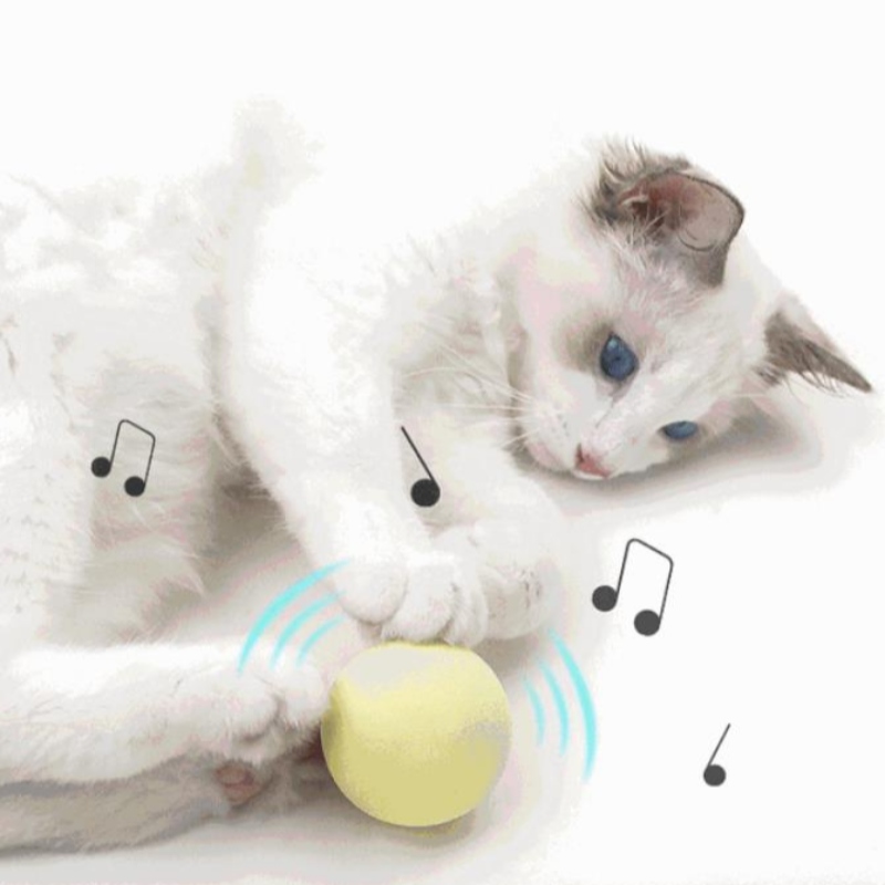 Amazon's New Pet Grawitacyjny Call Ball Cat Self-Hej Anti-Nudne Materiały Dokuczają Cat Stick Mint Ball Sound Toy