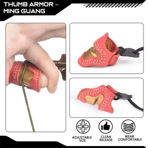Elong Outdoor 420028 M Rozmiar Łucznictwo Kciuk Pierścień Thumb Armor Handmade Palnik Ochraniacz kciukna Plenerowe Akcesoria Finger Finger