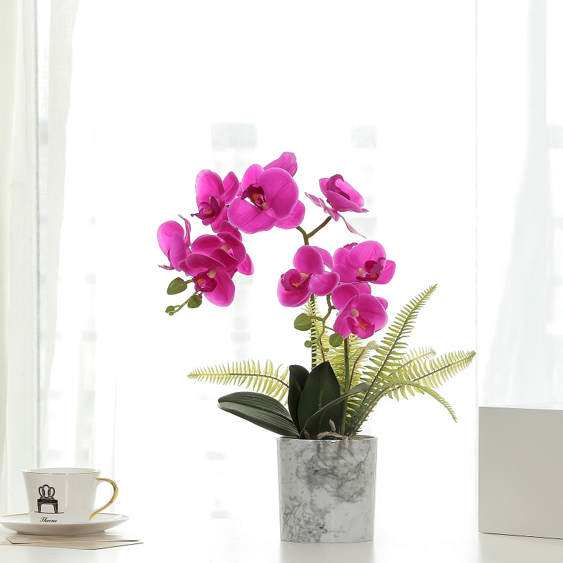 Gorąca sprzedaż czerwona sztuczna orchidea z wysoką jakością
