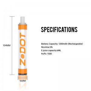 1500 Puffs Jednorazowy Vape