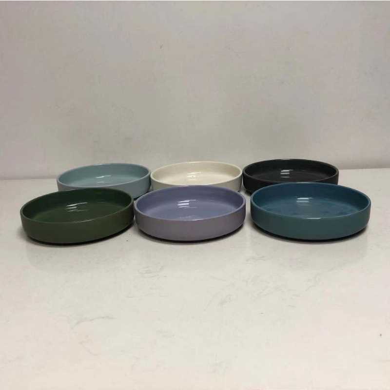 Gorący sprzedaż ceramiczna kamienna makaron płytkie miski