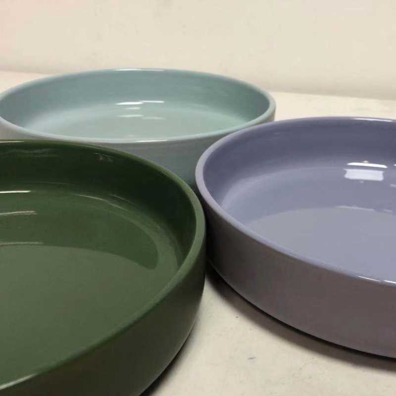Gorący sprzedaż ceramiczna kamienna makaron płytkie miski