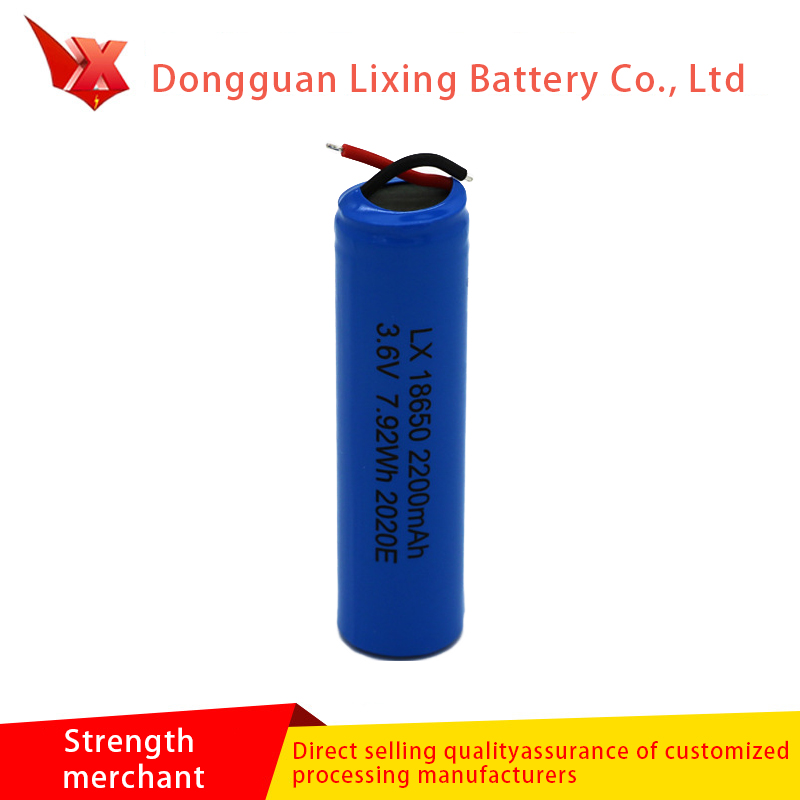 Sprzedaż fabryki 18650 LITIM 2200MAH Pojazd elektryczny Bateria 3,7 V Ładowanie Bateria słoneczna ma certyfikat UN38
