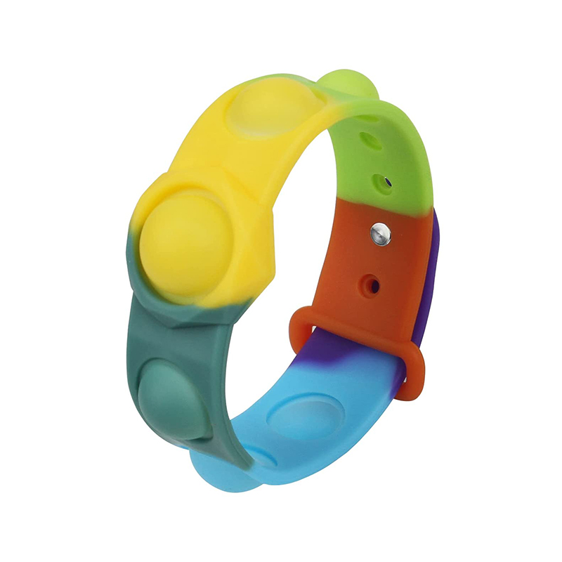 Kids Silikonowe Pop Fidget Bransoletka i zabawkinanadgarstek, Dorośli Push Bubble Sensory Sensory Stress Gift Zabawka