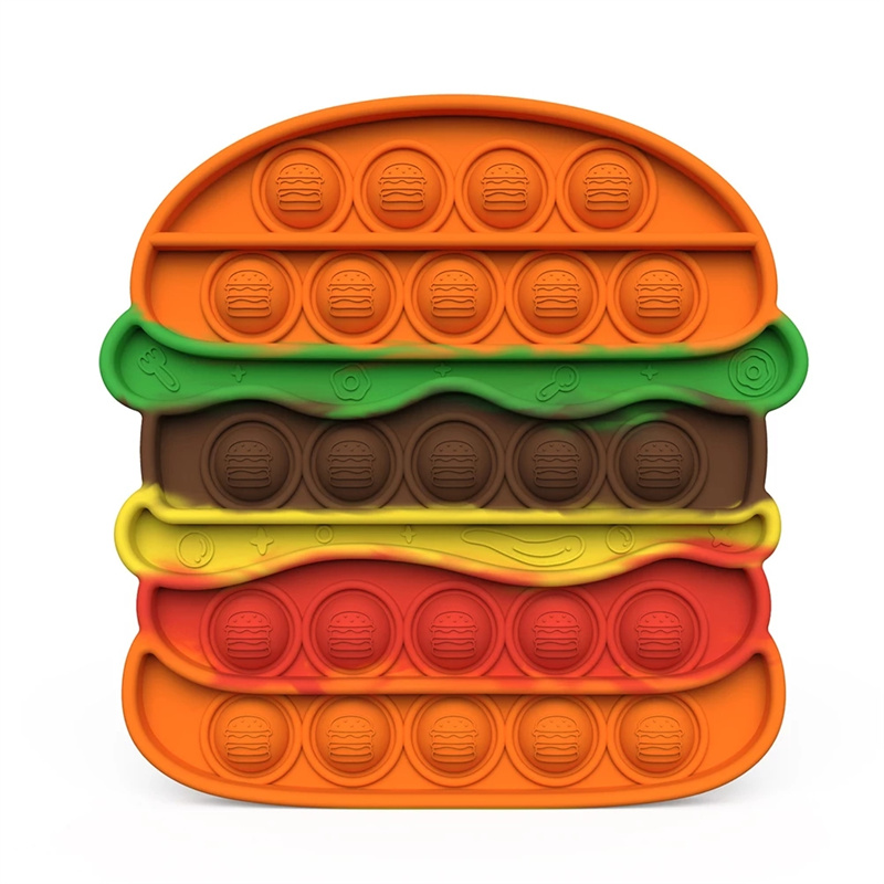 Silikonowa bańka Bańka Hamburger Fidget Zabawka, Autyzm Specjalne Potrzeby Naprężenia Reliever Antystress Fidget Zabawki