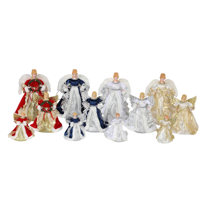 23 ~ 40 cm Boże Narodzenie Anioł ozdoby Dekoracje Drzewo Top Handmade Angel Figurki Kolekcja Lalka Xmas Festiwal Xmas Wakacje