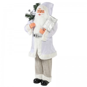 30 ~ 110 cm Boże Narodzenie Biała Stała Santa Claus Torba Prezent Ornament Dekoracja Festiwal Wakacyjny Kolekcja Figurki Tradycyjne Boże Narodzenie